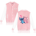 thumbnail image 2 of Chaqueta bomber universitaria de béisbol Lilo Stitch para hombre y mujer, estilo hip hop, estilo Harajuku, para niños y niñas, abrigos individuales, 2 of 5