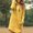 Yellow, variant on Womens Hoodie Dress, Long Sleeve Pullover Dress with Pocket for Casual Wear, Knee Length Dress