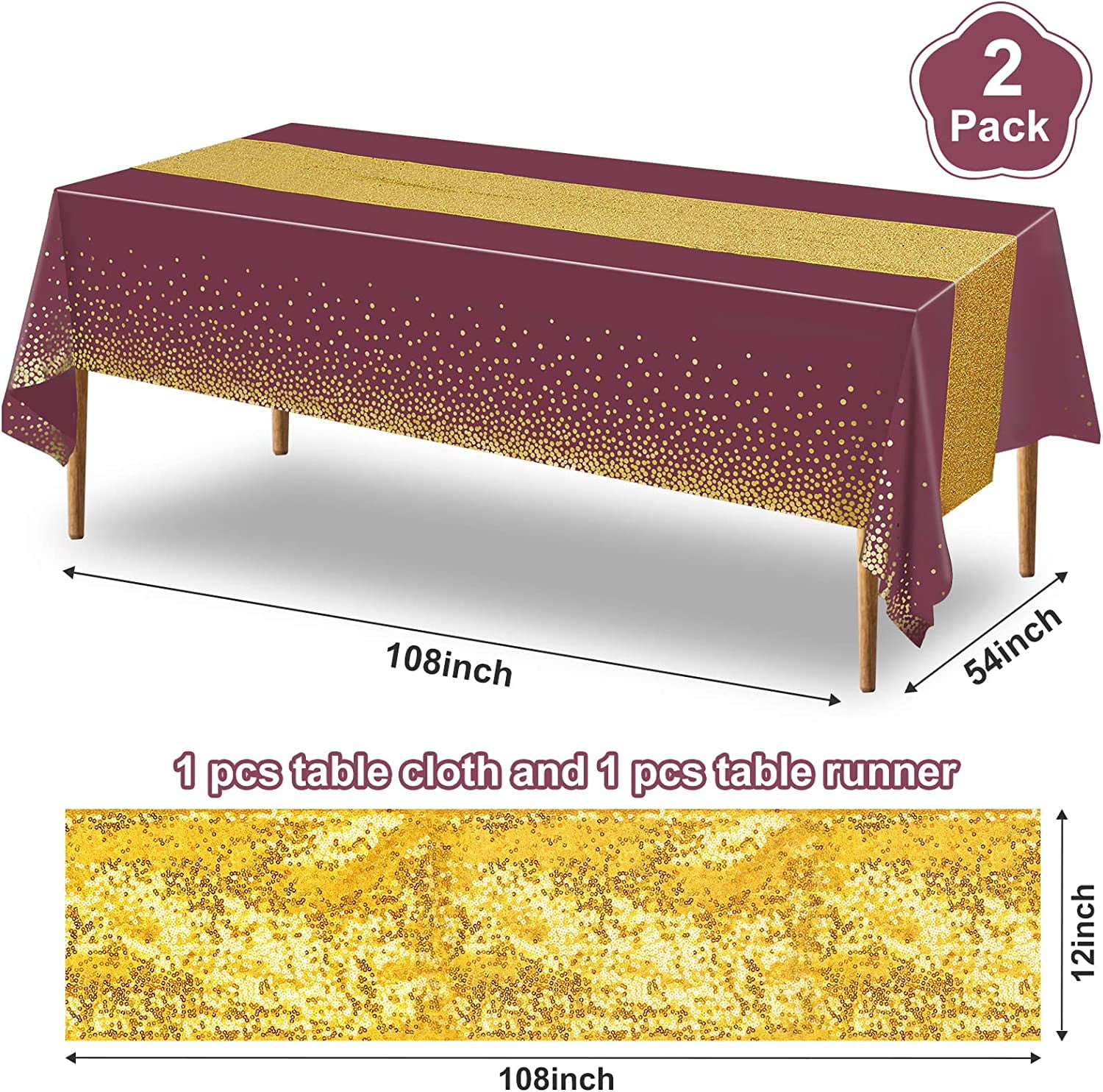 Gold Confetti Paper Table Runner – Found by J