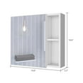 thumbnail image 3 of DEPOT E-SHOP Kazan Medicine Cabinet, Mirror, One-Door Cabinet, Two External Shelves, Three Internal Shelves-White, For Bathroom, 3 of 5