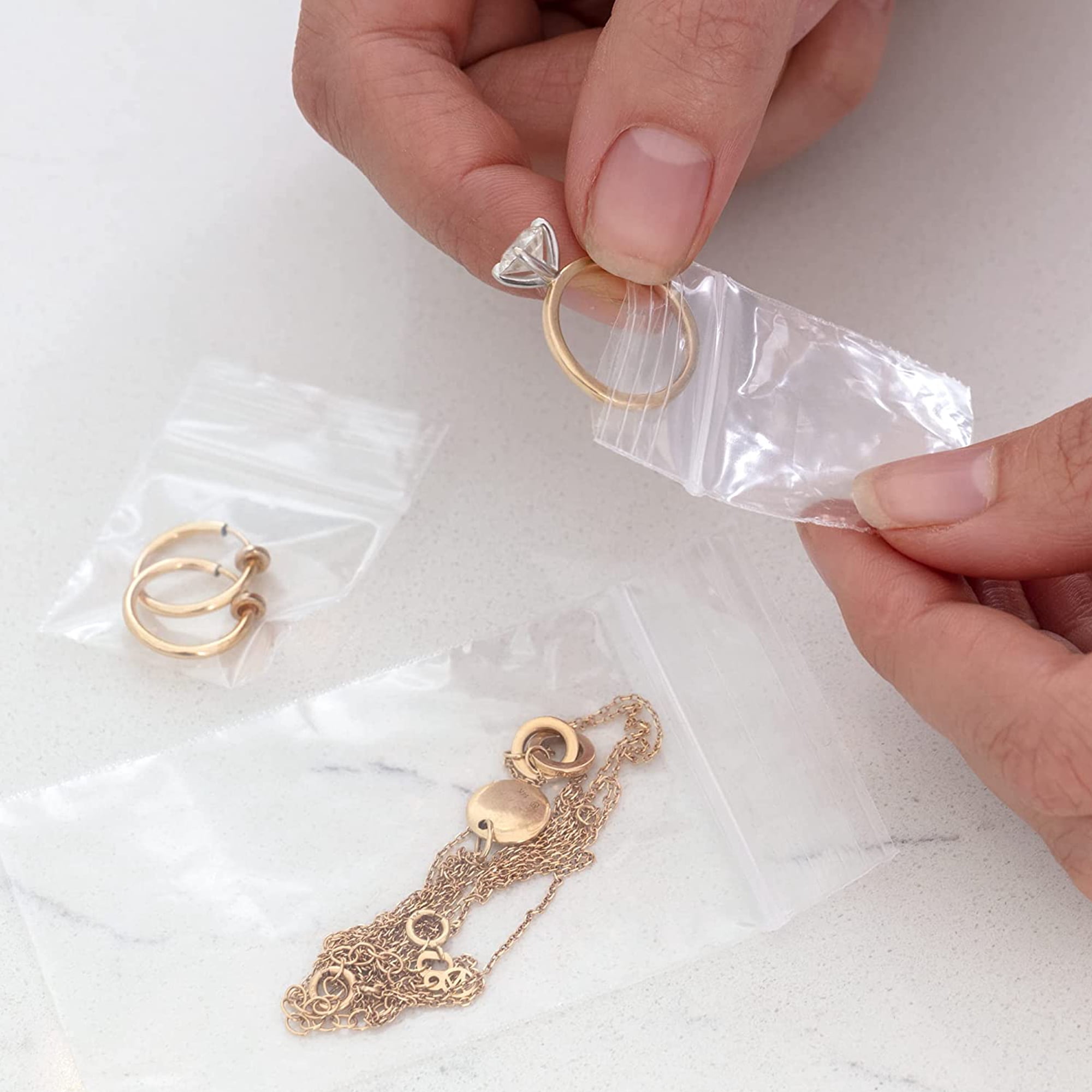 GPI 1” x 1” Small Ziplock Bag for Jewelry Storage, Shipping & Packaging, 1000-Pack