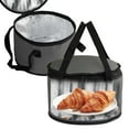 thumbnail image 4 of BiFandian 11X7 inch Oversized Insulated Round Thermal Casserole Food Carrier, Reusable Insulated Lunch Cooler Bag, Pie Carrier for Potluck, Picnics, Collapsible Cooler for Hot/Cold Food, 4 of 4