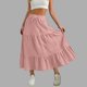 thumbnail image 4 of Faldas Largas para Mujeres Verano Suelto Casual Cómodo Sólido A-Línea Cintura Elástica, Poliéster Ligero, Versátil para la Fiesta Diaria de Citas, 4 of 7