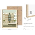 thumbnail image 3 of HAUS AND HUES City Wall Art Vintage Travel Posters Set of 4 Travel Wall Art Posters of London, New York Print, Paris Wall Poster and Amsterdam City Wall Decor | 8" x 10", Beige Framed, 3 of 6