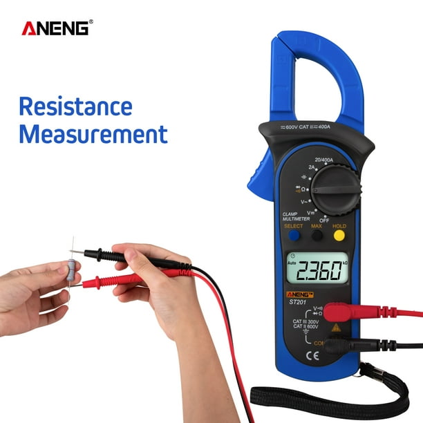 Le multimètre numérique mesure la diode de transistor de résistance AC DC  de courant de tension