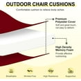 thumbnail image 6 of Outdoor Chair Cushions Set of 4 for Patio Furniture, Water-Resistant Square Corner Patio Chair Cushions with Ties, High Density Foam Outdoor Seat Cushion, 18.5" X 16" X 3", Nightbird, 6 of 10