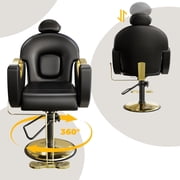 360° Swivel Barber Chair Hair Chair Stylist Chair with Heavy Duty Hydraulic Pump, Adjustable Headrest & Reclining Backrest, Reclining Salon Chair for Hair Stylist for Home Office, Spa, Shampoo