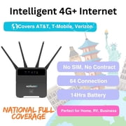 GlocalMe R40 Multi-Carriers Home Router with 150 US Data- Portable 4G+ CAT12 Home &RV Internet Router, Plug-and-Play LTE Wi-Fi for Home, RV, Office, Remote Work