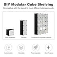 thumbnail image 4 of Portable Shoe Rack Organizer Wardrobe Rack Wardrobe Closet in Home,20-Cube Curly Patterned Black Interlocking Modular Storage Organizer Shelving System Closet for Home Clothes Shoes, 4 of 9