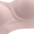 thumbnail image 4 of Jelly Bras for Women Padded Halter Top Spaghetti Strap Bra Padded Bralettes for Women Built in Bra Tank Tops for Women Halter Bra Thin Strap Bra Bras for Women Pink XL, 4 of 7