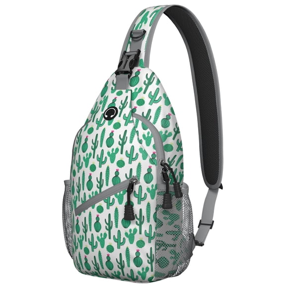 Sac à Dos à Bandoulière Cactus, Sac Croisé Aquarelle Succulente avec Art Bohème Désert Cactus, Style Botanique Minimaliste, Esthétique Sud-Ouest et Succulentes Rétro