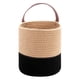 thumbnail image 1 of Cesta colgante tejida para colgar en la pared con asa de cuero, organizador de estantes para plantas, decoración del hogar, grande, 1 of 4