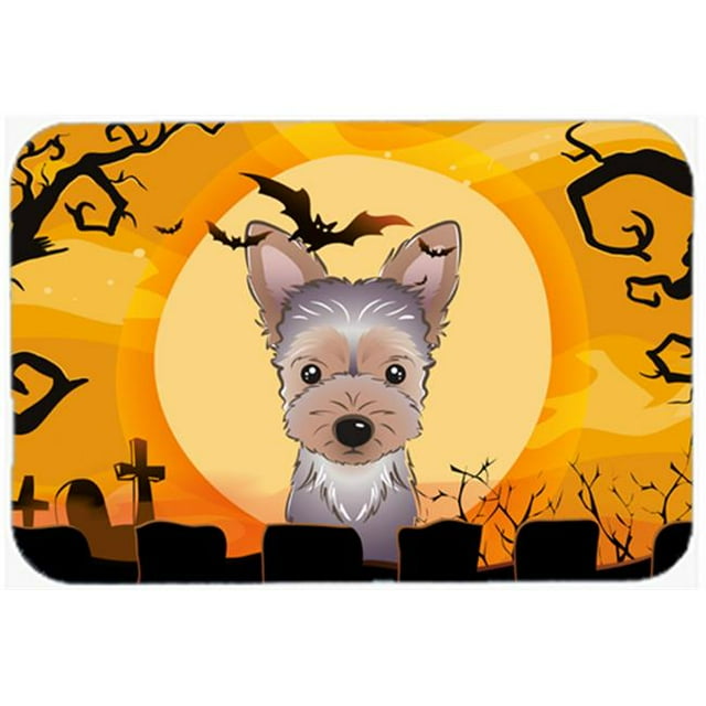 Halloween Yorkie Puppy Kitchen & Bath Mat, 24 x 36 in.