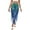Green&Blue, variant on Womens Fish Scale Printed High Waist Leggings Yoga Pencil Pants Type C S