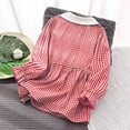 thumbnail image 4 of Ynynloco Girls Plaid Dresses Classic Gingham Doll Neck Button Down School Uniform Dress Kids Cotton Cute Preppy Mini Dress, 4 of 4