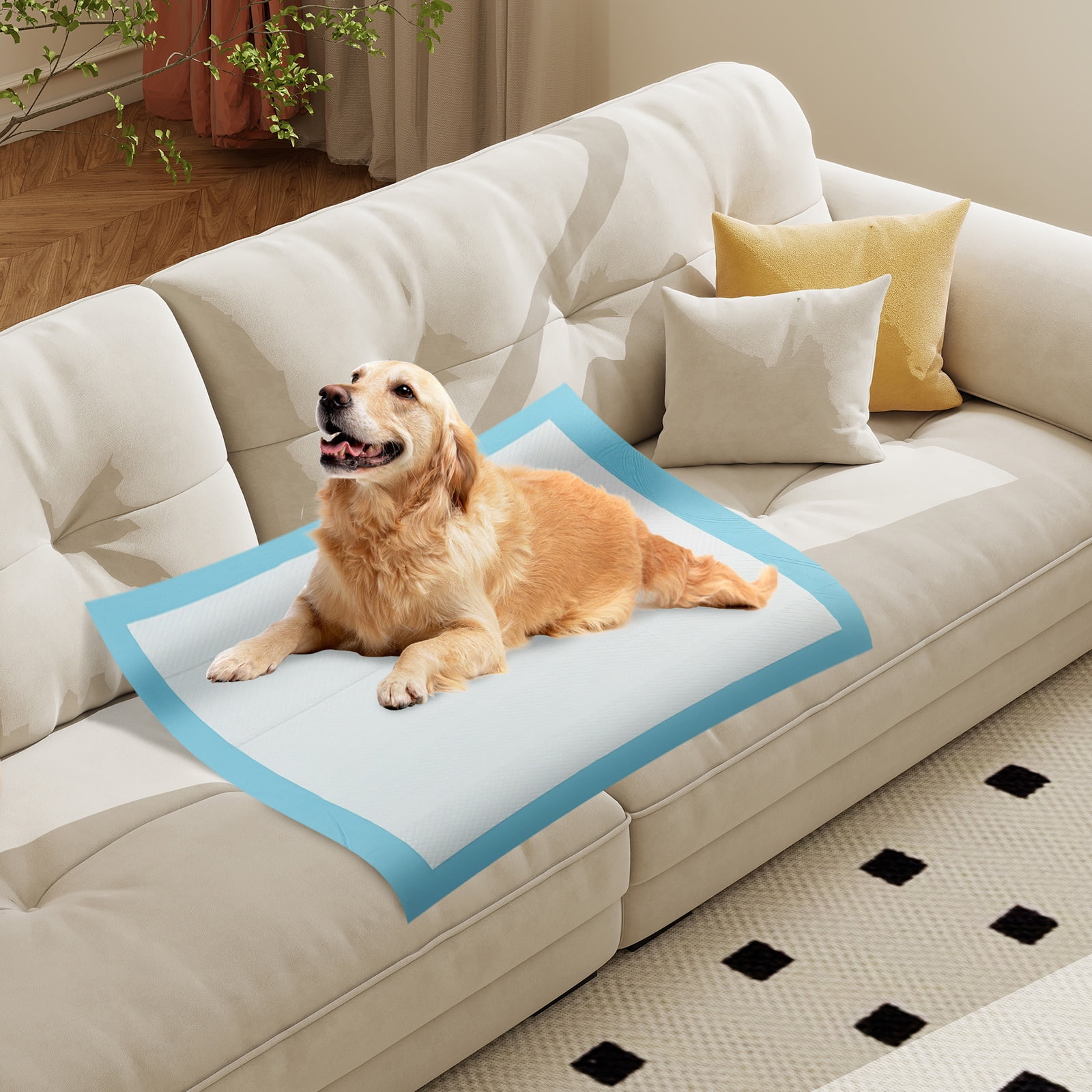 Gymax 36''x 36''(200 Counts) Dog Potty Training Pads Puppy Pee Pads w/ Quick-Drying