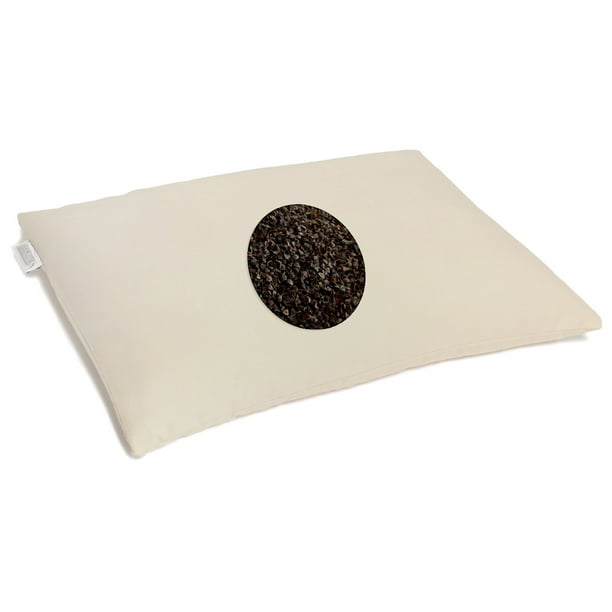 Deluxe Comfort Organic Buckwheat Hull Bed Pillow (19" L x 14" W