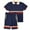 Navy, variant on Men’s Polo Shirt 2-Piece Short Set & Soft Fleece Summer Shorts Matching Outfit