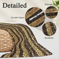 thumbnail image 3 of Black Golden Striped Body Pillow Covers 20"x54", Luxury Farmhouse Stripes Soft Brushed Microfiber Breathable Throw Pillow Covers, Decorative Pillowcase with Zipper for Couch Sofa Bedroom Living Room, 3 of 9