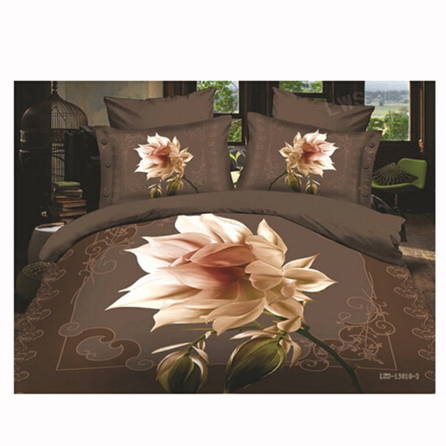 Housse de Couette/lit 3D Grand Très Grand en Coton Impression Réactive 4 Pcs 1.5M Lit 39