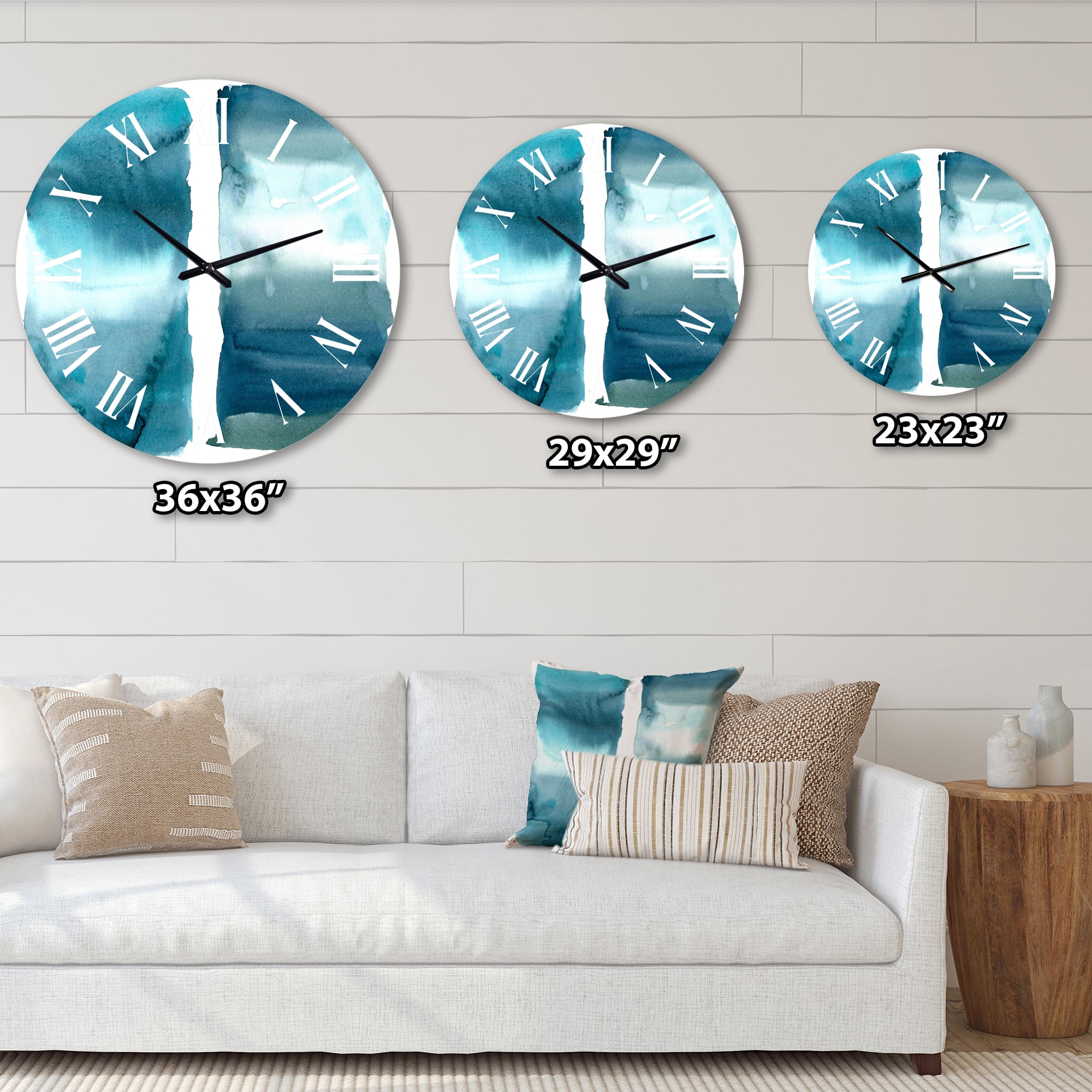Designart 1 in Modern,Contemporary Wall Clock