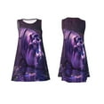 thumbnail image 7 of Pofeuu Purple Hippo In Water Print Women's Sleeveless Dress, Loose Fit Summer Dress, Casual Tank Dress for Women, 7 of 7