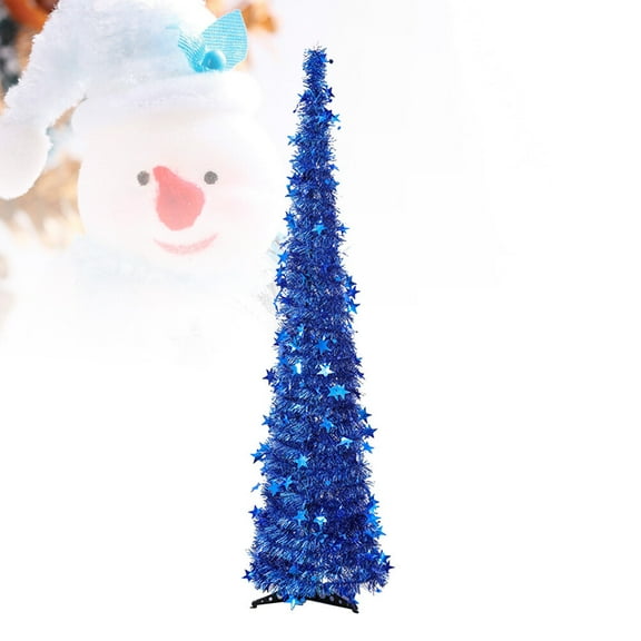 WHAMVOX 120 Christmas Tree Folding Christmas Tree Home Decor 1.2m Blue