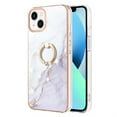 thumbnail image 2 of SaniMore for iPhone 15 Plus 6.7" 2023 Case with 360 Degree Rotating Metal Ring Shockproof TPU Backplane Marble Pattern Luxury Fashion Anti-drop Cover for iPhone 15 Plus 6.7" 2023, White, 2 of 4