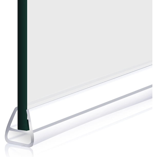 Sello de puerta, sello inferior para puerta de ducha sin marco - Ajuste de barrido de puerta de ducha de vidrio de 118 pulgadas para puerta de vidrio de 10 mm (3/8") - Detenga las fugas de d