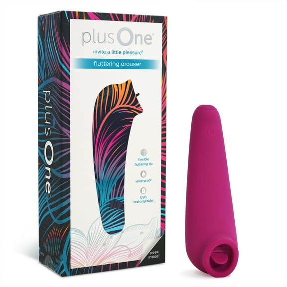 plusOne Fluttering Arouser Vibrator, Silicone, 10 Fluttering Patters