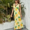 thumbnail image 3 of Lunarable Pineapple Art Sleeveless Dress Women's Summer Suit Dresses for Women 2025 Luxury Party Dress, 3 of 7