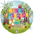 thumbnail image 3 of 11 pc Woodland Raccoon Happy Birthday Animals Balloon Bouquet Party Decoration, 3 of 7