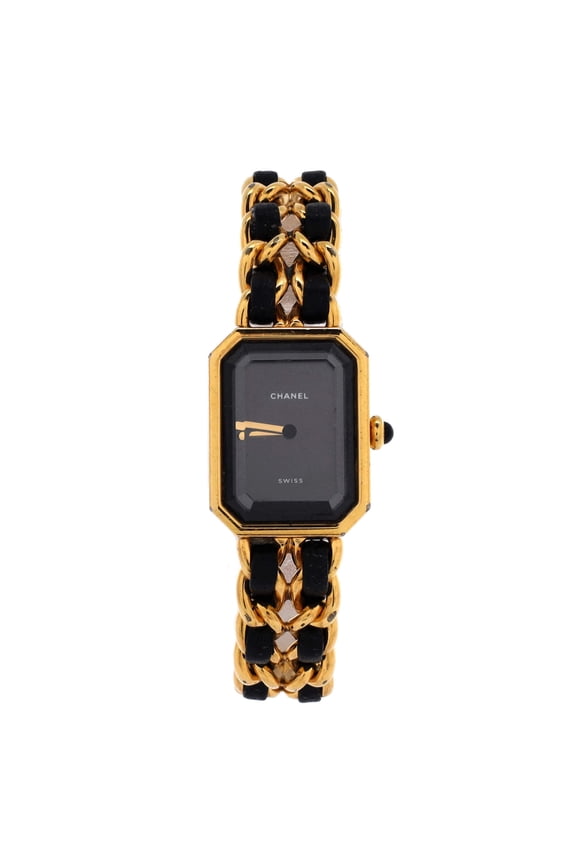 Pre-Owned Premiere Rock Quartz Watch Plated Metal and Leather 20 By Rebag