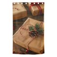 Christmas Gifts Pinecones Window Curtain Light Filtering Thermal