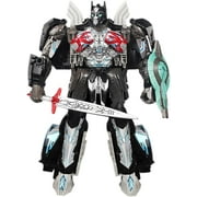 The Last Knight DLX Optimus Prime 8.3 Inch | Alloy Pre-Painted Action Figure | Movie Black Edition Deluxe Collectible | Gravity Statue Desktop Decoration Gifts