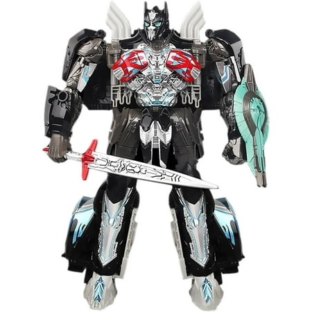 The Last Knight DLX Optimus Prime 8.3 Inch | Alloy Pre-Painted Action Figure | Movie Black Edition Deluxe Collectible | Gravity Statue Desktop Decoration Gifts