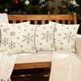 thumbnail image 2 of JeashCHAT Christmas Snowflake Pillow Covers 18x18 Inches Christmas Decoration Indoor Soft Plush Throw Pillow Covers Cushion Case for Bedroom Living Room Sofa Holiday Party Winter Home Decor, 2 of 6