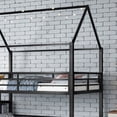LHYY Full Metal House Bunk Bed with Storage Stairs,Slide,Safety Rails ...