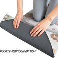 thumbnail image 3 of White Princess Castle Pattern Hot Yoga Mat Towel Non Slip for Hot Yoga - Quick-Drying Yoga Mat Cover with 4 Corner Pockets with Travel Bag - Hot Yoga Towel Non Slip 74"x26", 3 of 6