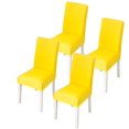 thumbnail image 1 of CANDeal 4PCS Dining Room Chair Covers Slipcovers Set, Spandex Fabric Fit Stretch Removable Washable Short Kitchen Chair Covers Protector for Dining Room, Hotel, 1 of 4