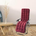 thumbnail image 4 of Comfortable Polyester Garden Recliner Cushion Cushions Rocking Thickened Mat Outdoor Indoor Wine Red C, 4 of 8
