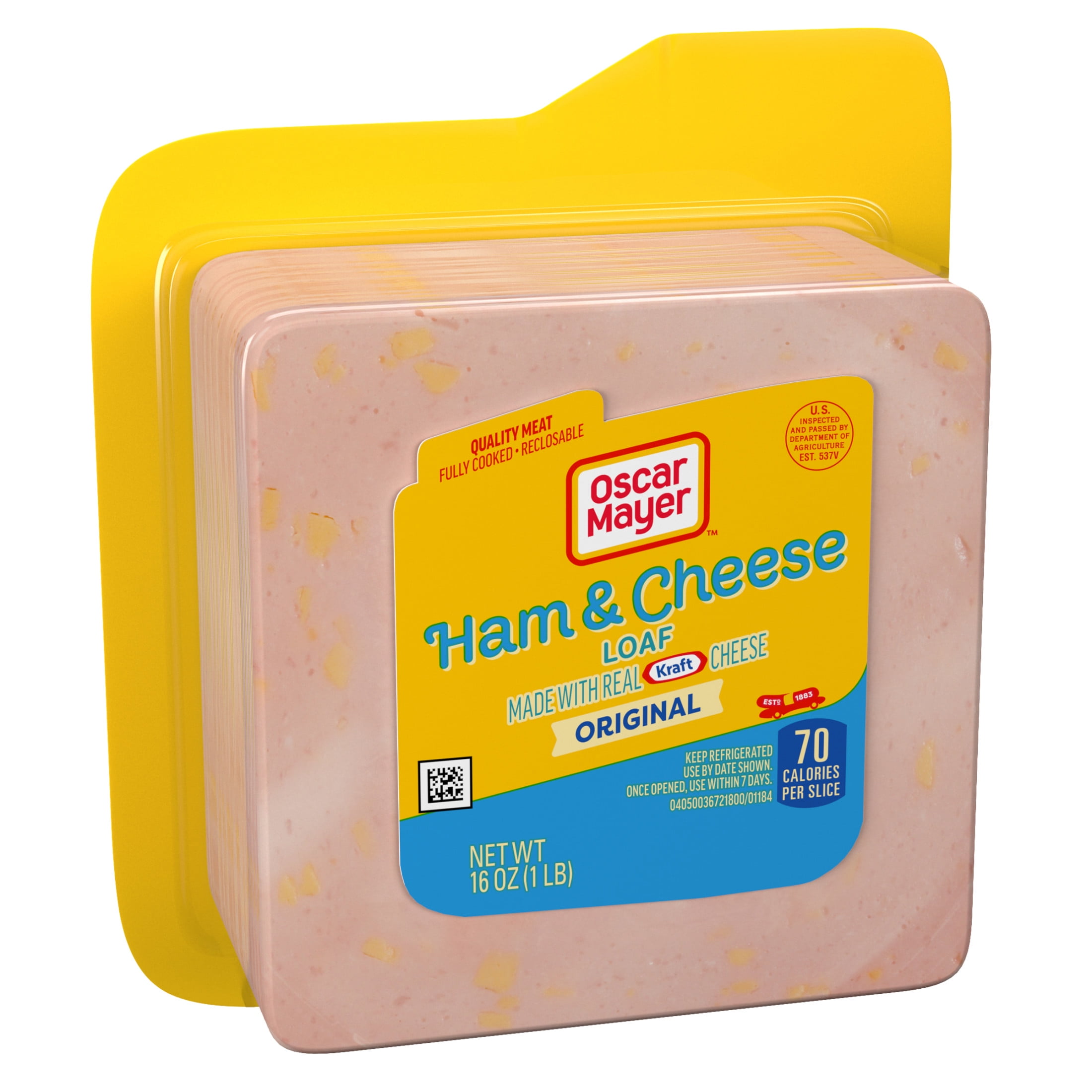 Oscar Mayer Ham & Cheese Meat Loaf Deli Lunch Meat with Real Kraft Cheese, 16 oz Package