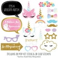 thumbnail image 2 of Big Dot of Happiness Rainbow Unicorn - Magical Unicorn Baby Shower or Birthday Party Photo Booth Props Kit - 20 Count, 2 of 8