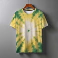 thumbnail image 3 of Tie Dye T-Shirt for Women Casual Short Sleeve Crew Neck Tops Loose Fit Vintage Graphic Summer Tees Blosues, 3 of 8