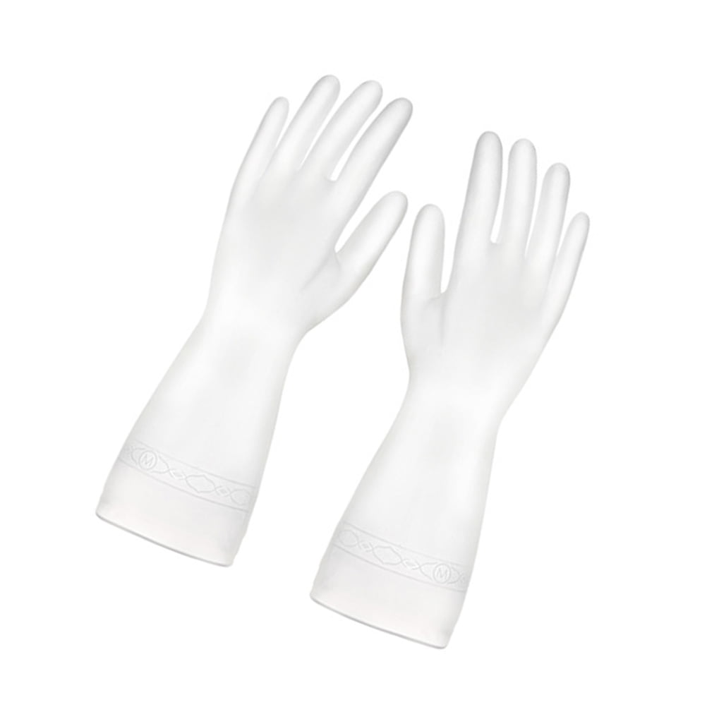 LOLIPPYY Household Cleaning Gloves Kitchen Cleaning Gloves Translucent PVC 1 Pair