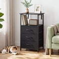 thumbnail image 2 of Ktaxon Nightstand with 3 Drawers End Table Bedside Table Furniture for Bedroom, Living Room, Black, 2 of 10