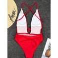 thumbnail image 5 of Trajes de baño de una pieza de vendaje multidireccional de cintura alta con cuello en V profundo sexy para mujer Trajes de baño Ormromra LRWJ303-12, 5 of 5