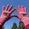thumbnail image 4 of Qnjujn Women Winter Knitted Full Finger Touchscreen Gloves, Warm Soft Long Sleeve Reindeer Pattern Gloves, Cozy Outdoor Cold Weather Knit Gloves for Daily Use and Gifts, 4 of 4