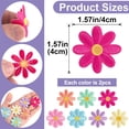 thumbnail image 5 of Januofit 14 Pcs Flower Iron on Patches, Cute Daisy Flower Applique Patch, Sew On Embroidered Applique Sewing Patches for Bags, Jackets, Jeans, Clothes DIY Patches, 1.57x1.57inch (W*H), 7 Colors, 5 of 7