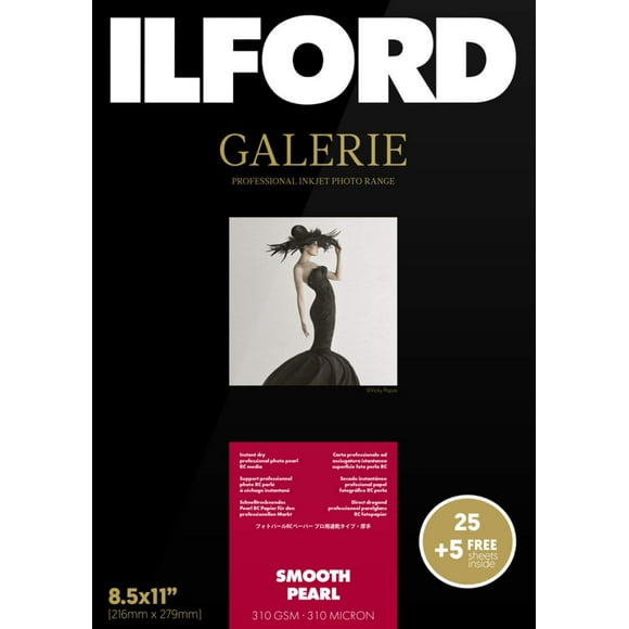Papel Fotográfico Ilford Galerie 8.5x11" Perla Suave 310gsm 30 Hojas